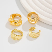 Thumbnail for Minimalist 4pcs Glossy Twisted Stackable Ring Set - ArtGalleryZen