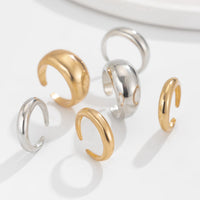 Thumbnail for Minimalist 6pcs Gold Silver Tone Glossy Ring Set - ArtGalleryZen