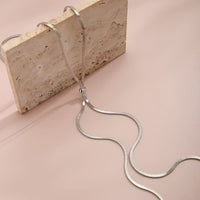 Thumbnail for Minimalist Adjustable Long Chain Y Necklace - ArtGalleryZen