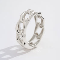 Thumbnail for Minimalist Chunky Curb Chain Shape Bangle Bracelet - ArtGalleryZen