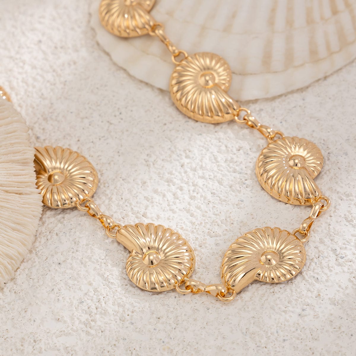 Minimalist Gold Plated Conch Waist Chain - ArtGalleryZen