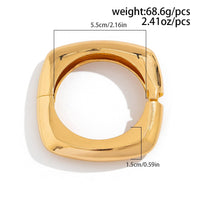 Thumbnail for Minimalist Gold Plated Square Bangle Bracelet - ArtGalleryZen