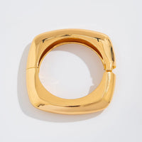 Thumbnail for Minimalist Gold Plated Square Bangle Bracelet - ArtGalleryZen