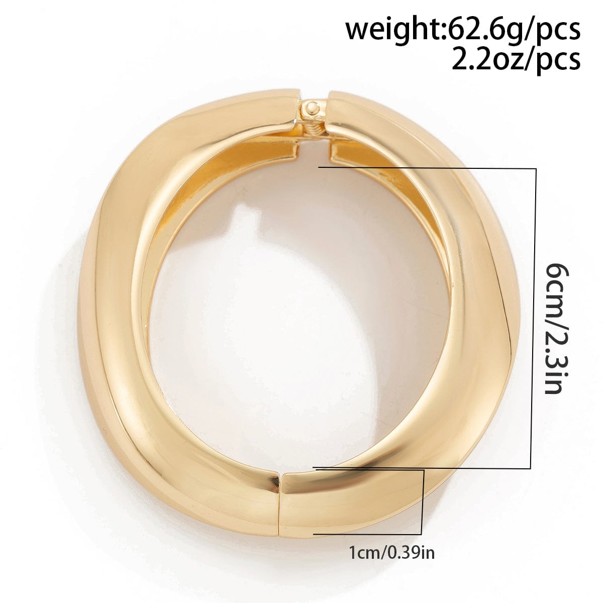 Minimalist Gold Silver Plated Curved Bangle Bracelet - ArtGalleryZen