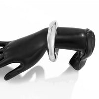 Thumbnail for Minimalist Gold Silver Plated Curved Bangle Bracelet - ArtGalleryZen