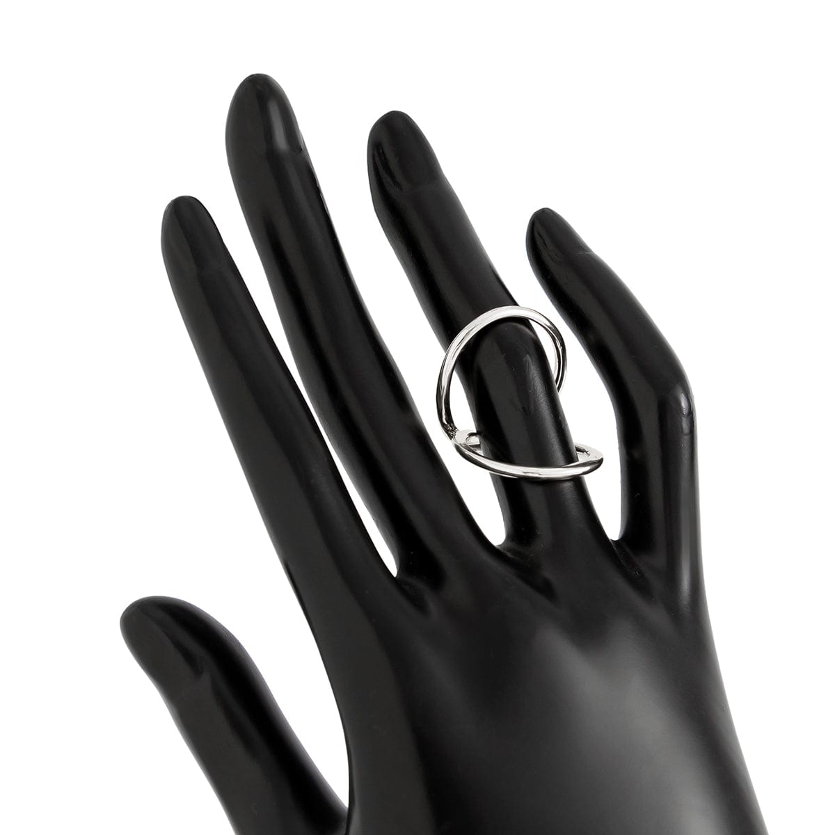 Minimalist Gold Silver Plated Duo Circle Ring - ArtGalleryZen