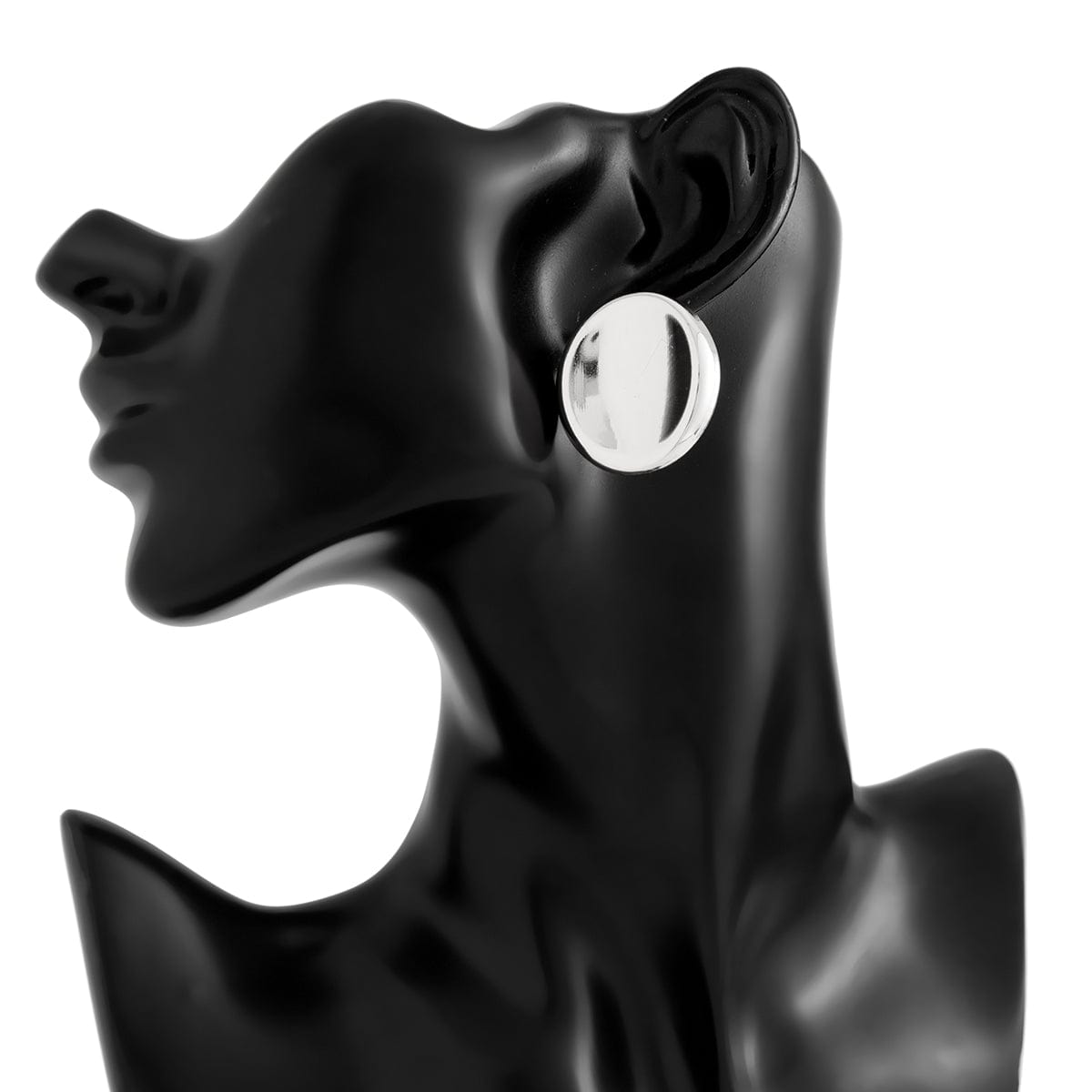 Minimalist Gold Silver Plated Glossy Mirror Earrings - ArtGalleryZen