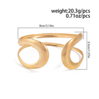 Thumbnail for Minimalist Gold Silver Plated Hollow Arm Cuff - ArtGalleryZen