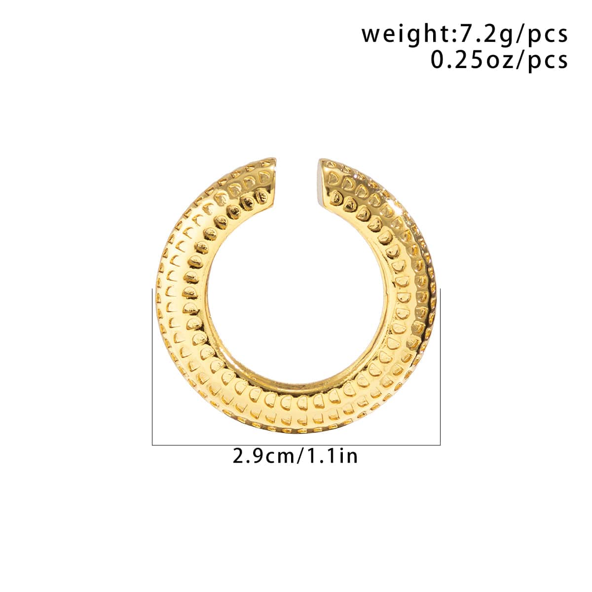 Minimalist Gold Silver Plated Pattern C Shaped Ear Cuff Earrings - ArtGalleryZen