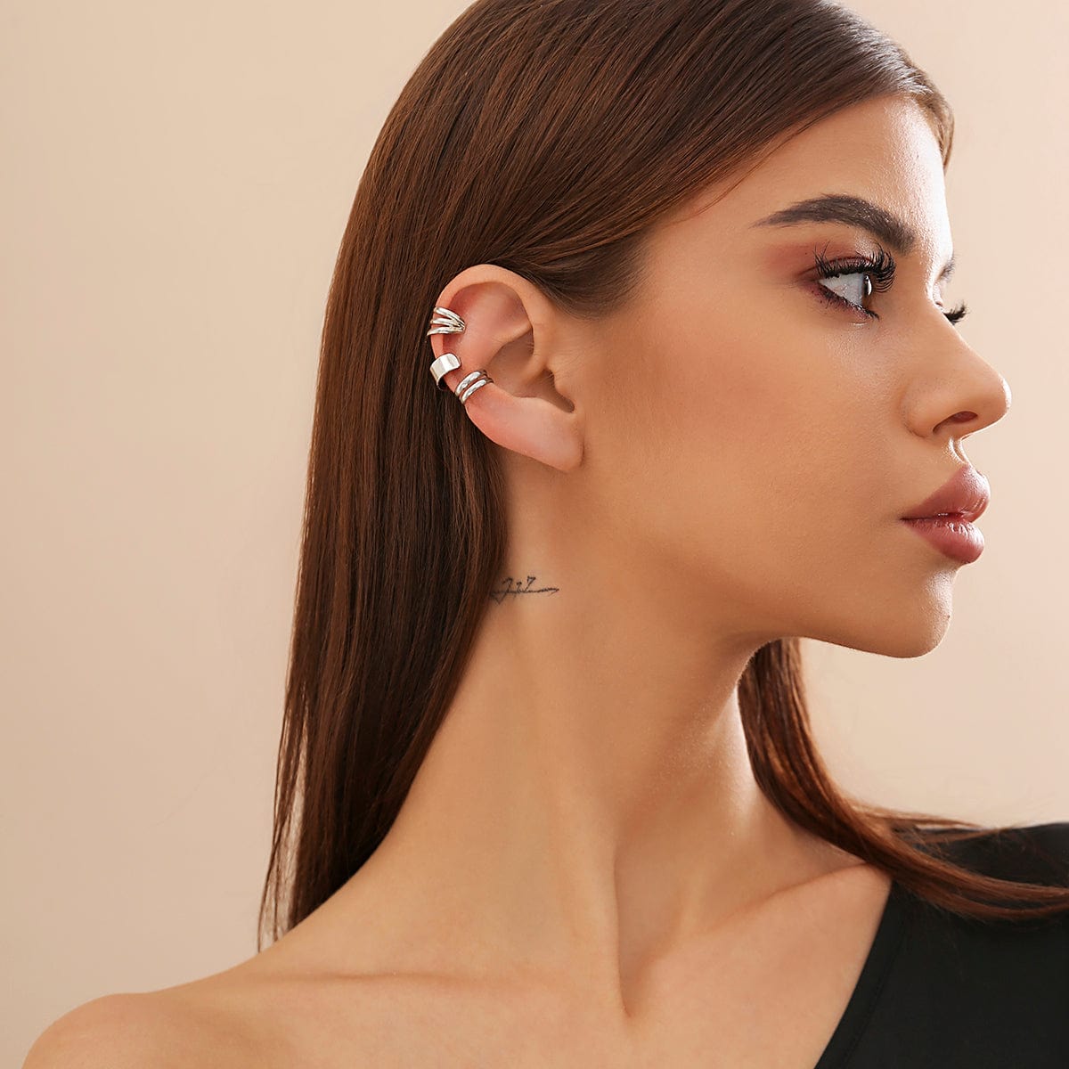 Minimalist Gold Silver Plated Ear Cuff Earrings Set - ArtGalleryZen