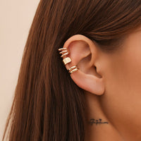Thumbnail for Minimalist Gold Silver Plated Ear Cuff Earrings Set - ArtGalleryZen