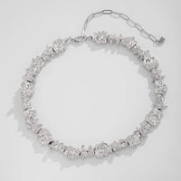 Thumbnail for Minimalist Irregular Gold Silver Tone Lava Necklace Bracelet - ArtGalleryZen