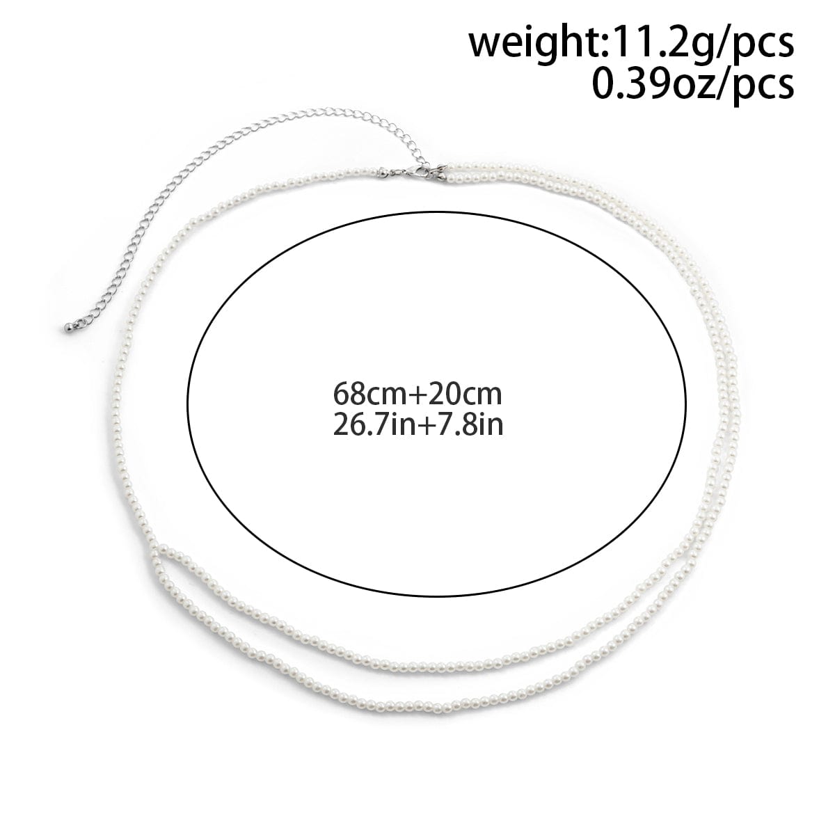 Minimalist Layered Gold Silver Plated Beaded Waist Chain - ArtGalleryZen