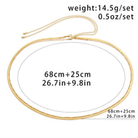 Thumbnail for Minimalist Layered  Herringbone Saturn Belly Chain Set - ArtGalleryZen
