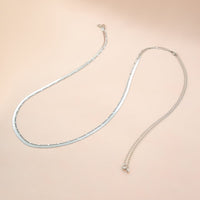 Thumbnail for Minimalist Layered  Herringbone Saturn Belly Chain Set - ArtGalleryZen