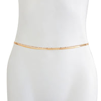 Thumbnail for Minimalist Layered  Herringbone Saturn Belly Chain Set - ArtGalleryZen