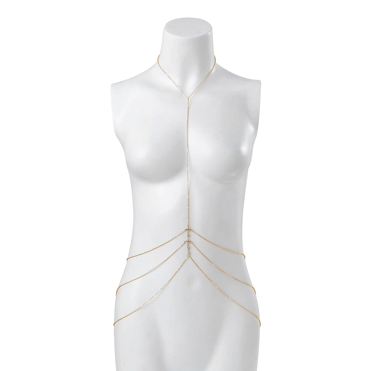 Minimalist Layered Rhinestone Body Chain Necklace – ArtGalleryZen