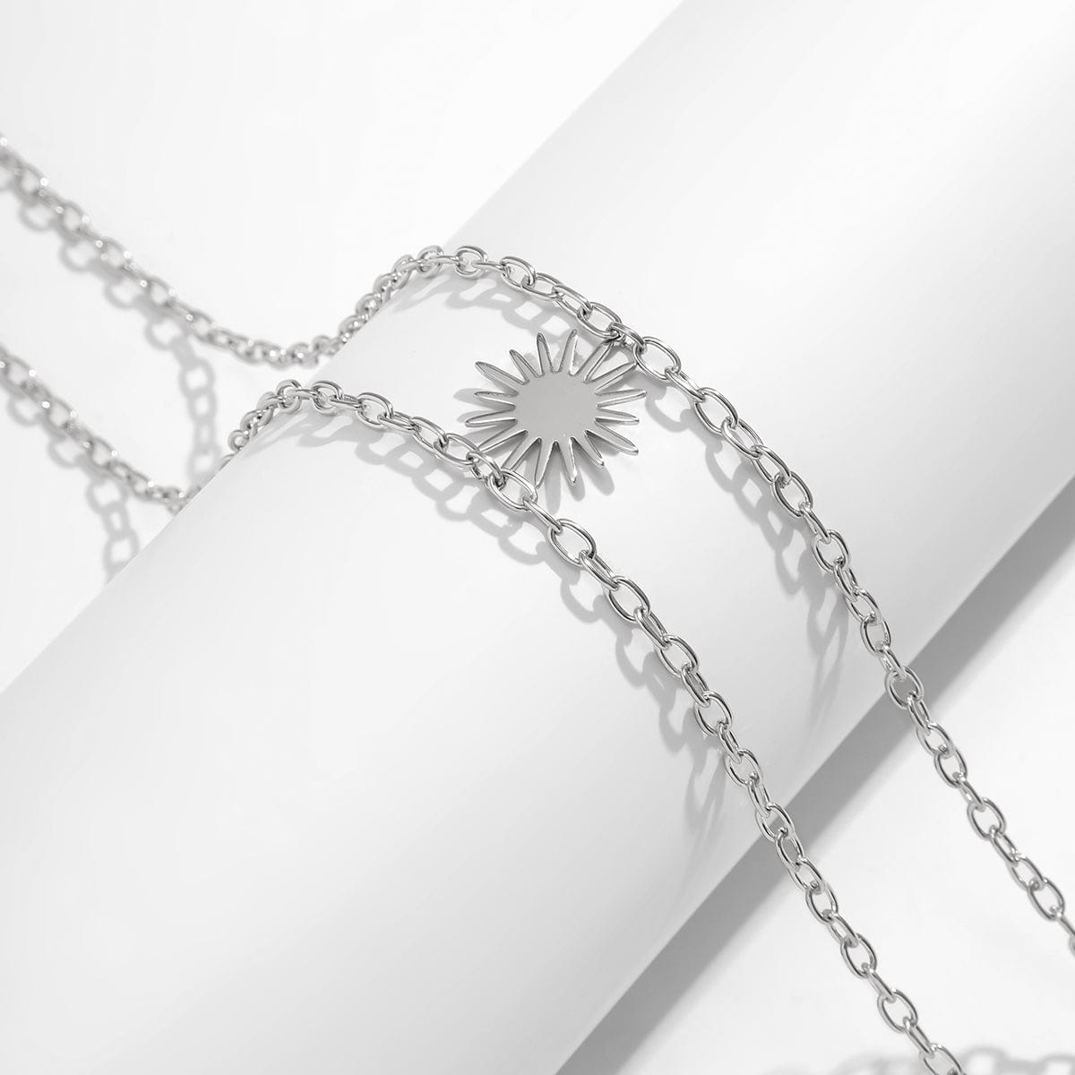 Minimalist Layered Solar Charm Body Chain Necklace - ArtGalleryZen