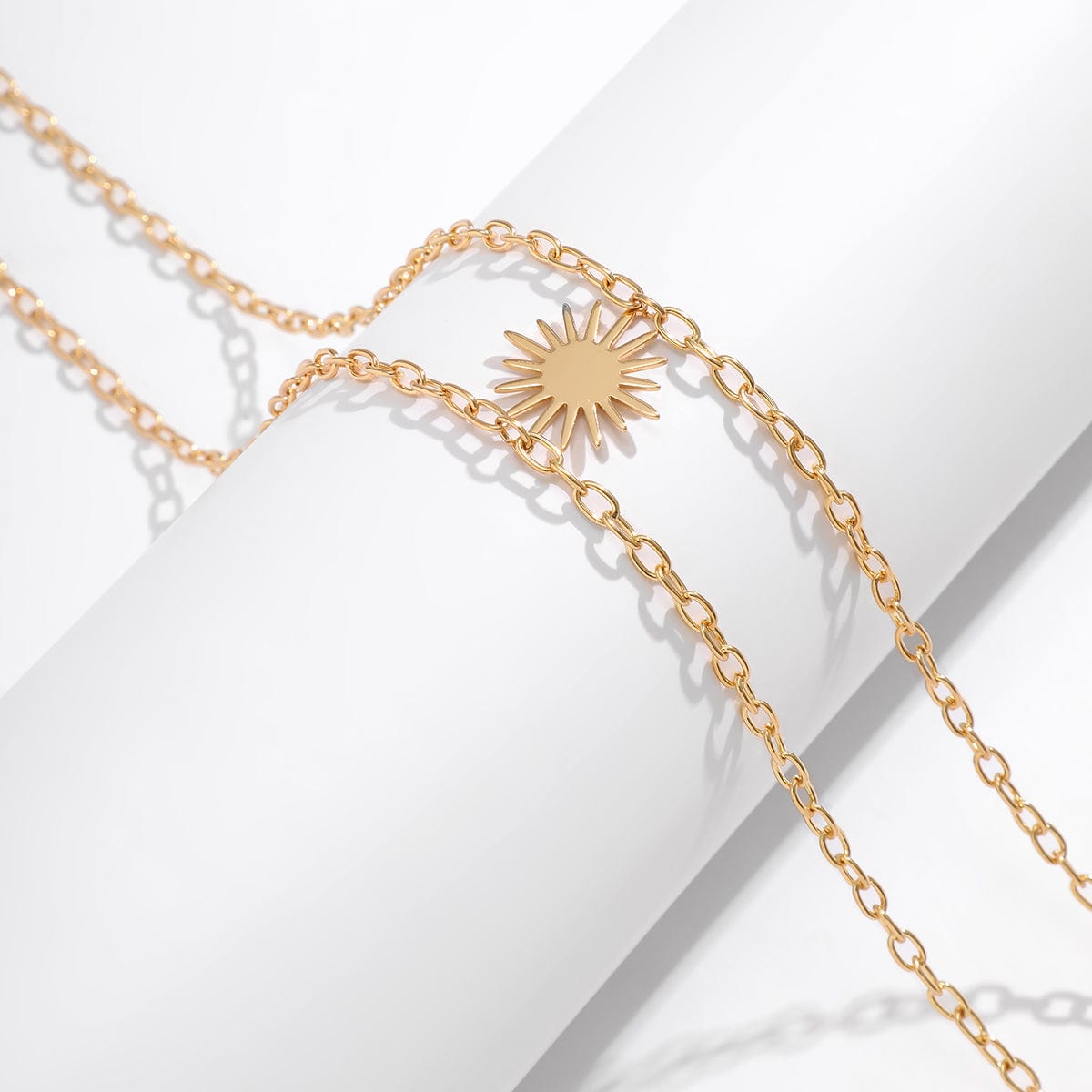 Minimalist Layered Solar Charm Body Chain Necklace - ArtGalleryZen