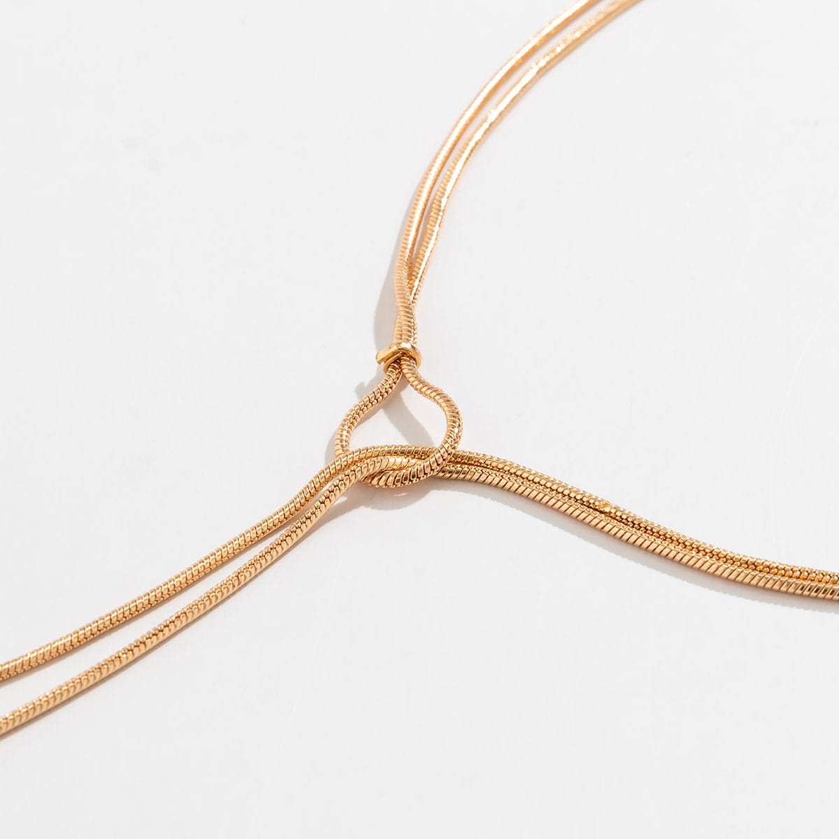 Minimalist Layering Snake Chain Y Necklace - ArtGalleryZen
