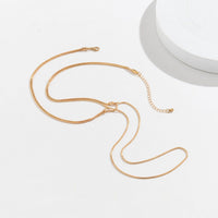 Thumbnail for Minimalist Layering Snake Chain Y Necklace - ArtGalleryZen