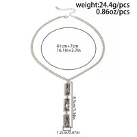 Thumbnail for Minimalist Rhinestone Charm Curb Chain Y Necklace - ArtGalleryZen