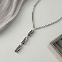 Thumbnail for Minimalist Rhinestone Charm Curb Chain Y Necklace - ArtGalleryZen