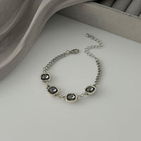 Thumbnail for Minimalist Square Rhinestone Choker Necklace Bracelet - ArtGalleryZen