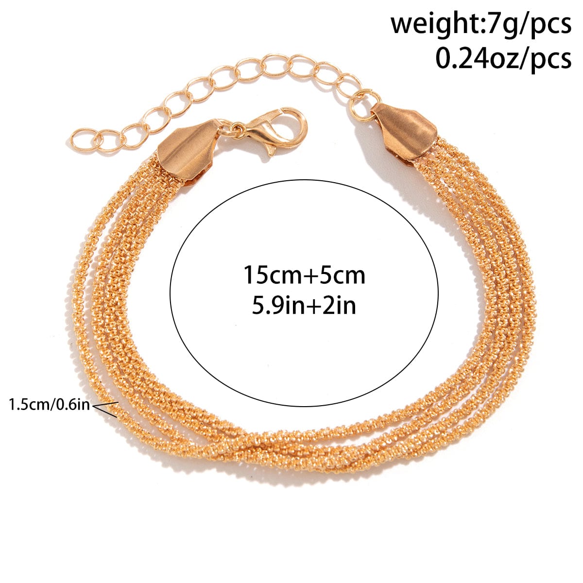 Minimalist Two Tone Twisted Chain Bracelet - ArtGalleryZen