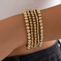 Thumbnail for Newly 5pcs Gold Silver Plated Ball Chain Bracelet Set - ArtGalleryZen