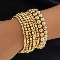 Thumbnail for Newly 8pcs Gold Silver Plated Ball Chain Bracelet Set - ArtGalleryZen
