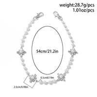 Thumbnail for Newly Rhinestone Cross Pearl Trouser Chain - ArtGalleryZen