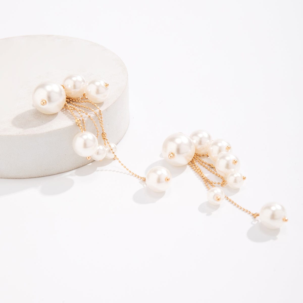 Newly Dangling Tassel Pearl Earrings - ArtGalleryZen