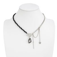 Thumbnail for Newly Toggle Clasp Rhinestone Pendant Crystal Chain Tassel Necklace - ArtGalleryZen