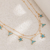 Thumbnail for Ocean Style 2pcs Enamel Starfish Mermaid Pendant Waist Chain Set - ArtGalleryZen