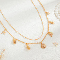 Thumbnail for Ocean Style 2pcs Sun Conch Coconut Tree Tassel Waist Chain Set - ArtGalleryZen