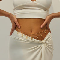 Thumbnail for Ocean Style 2pcs Sun Conch Coconut Tree Tassel Waist Chain Set - ArtGalleryZen