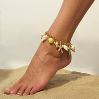 Thumbnail for Ocean Style Conch Starfish Pearl Tassel Anklet - ArtGalleryZen
