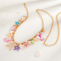 Thumbnail for Ocean Style Conch Starfish Pearl Tassel Waist Chain - ArtGalleryZen