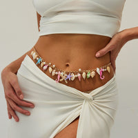 Thumbnail for Ocean Style Conch Starfish Pearl Tassel Waist Chain - ArtGalleryZen