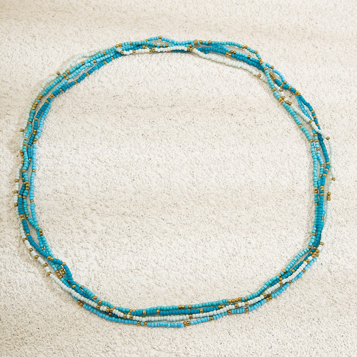 Ocean Style Layered Seed Beaded Waist Chain Set - ArtGalleryZen
