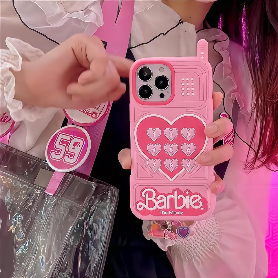 Barbie - barbieのiPhoneケース Barbie iPhone Case 13 PRO With Heart Shaped Mirror And Pop