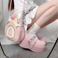Thumbnail for Pink Cake Bow Backpack Crossbody Bag - ArtGalleryZen