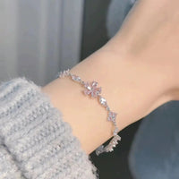 Thumbnail for Pink Crystal Cherry Blossom Bracelet - ArtGalleryZen
