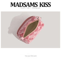 Thumbnail for Pink Heart Velvet Tote Bag - ArtGalleryZen