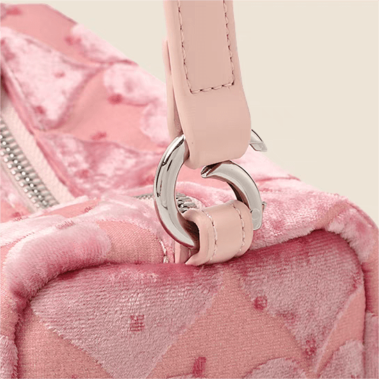 Pink Heart Velvet Tote Bag - ArtGalleryZen