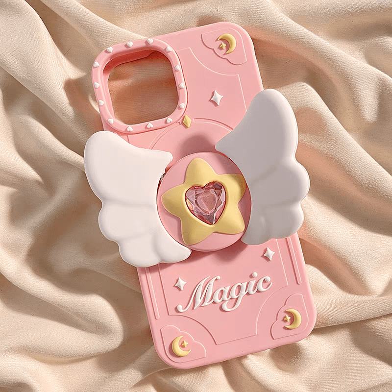Pink Magic Moving Wings iPhone Case - ArtGalleryZen