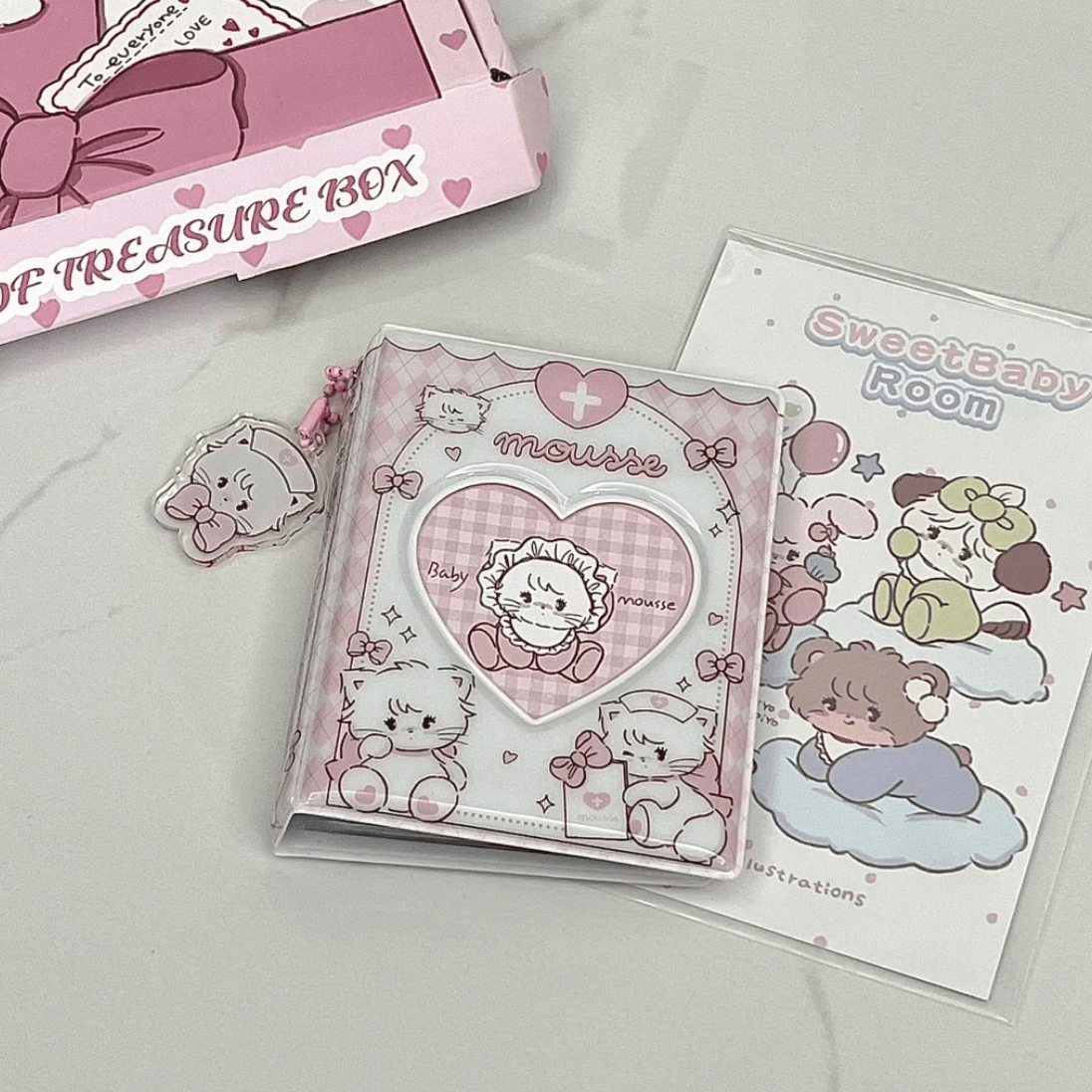 Pink Mikko Mousse Kpop 3 Inch Mini Photocard Album - ArtGalleryZen