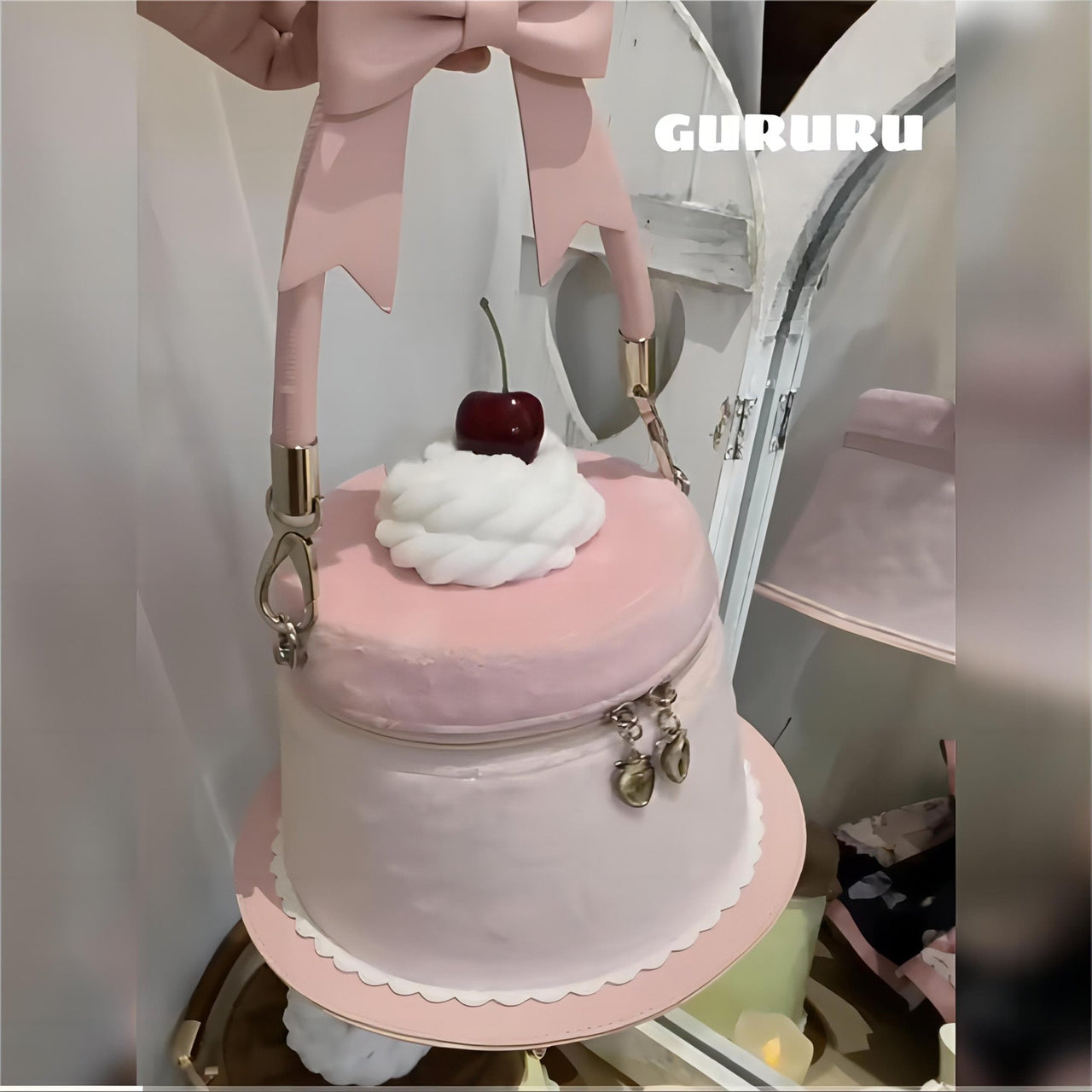 Pink Plush Strawberry Pudding Tote Bag - ArtGalleryZen