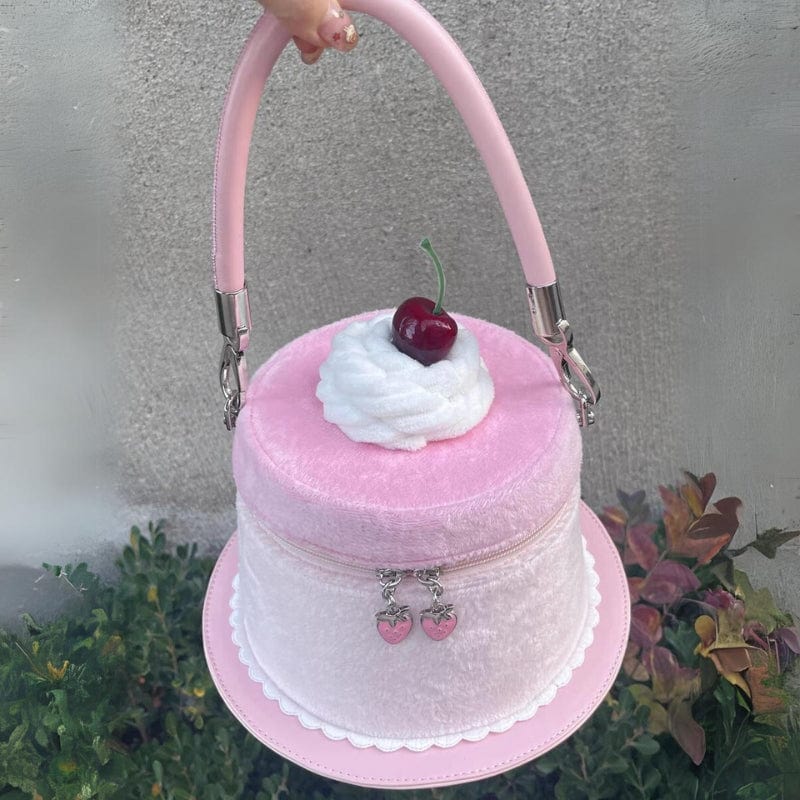 Pink Plush Strawberry Pudding Tote Bag - ArtGalleryZen